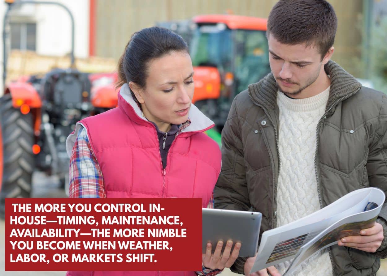 the more you control in-house the more nimble you are